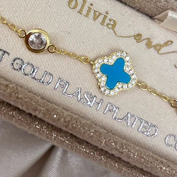 Gold and Blue Bracelet - Picture 1 of 3